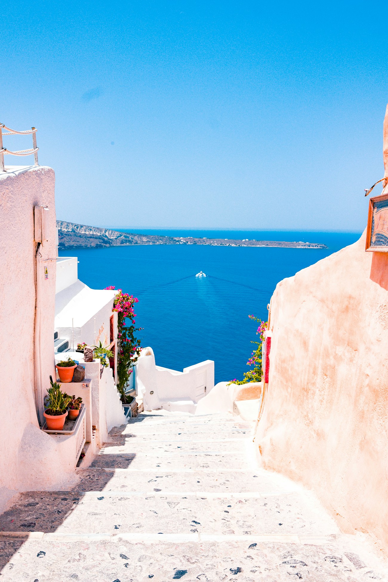 Santorini beyaz evler